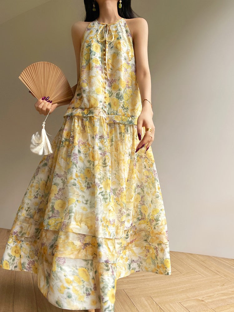 Aconiconi|Petal Perfection Long Summer Dress