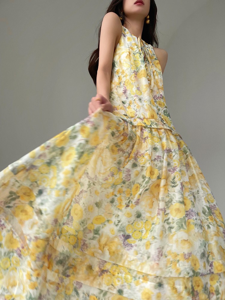 Aconiconi|Petal Perfection Long Summer Dress
