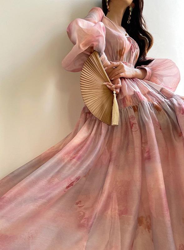 Aconiconi|Enchanted Rose Retro Dress