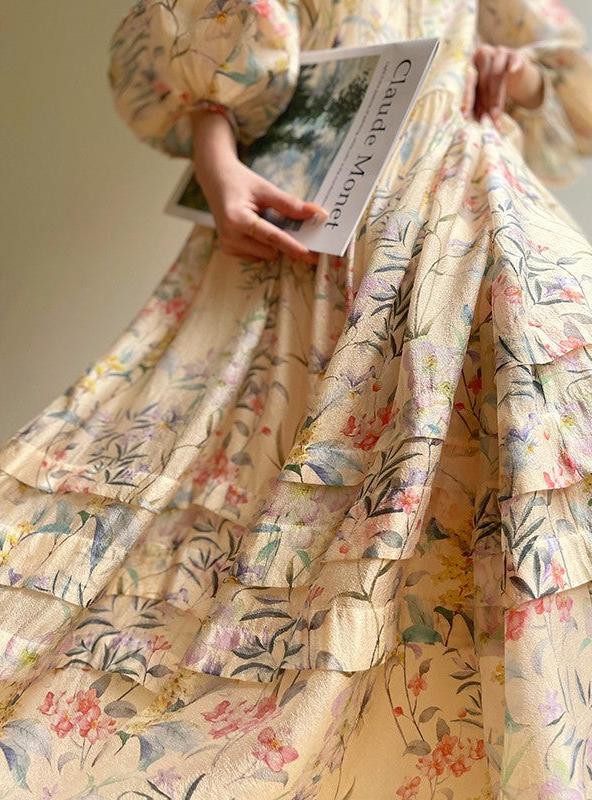 Aconiconi|Garden of Secrets Long Floral Summer Dress