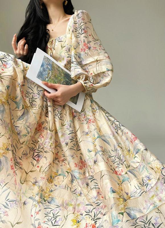 Aconiconi|Garden of Secrets Long Floral Summer Dress