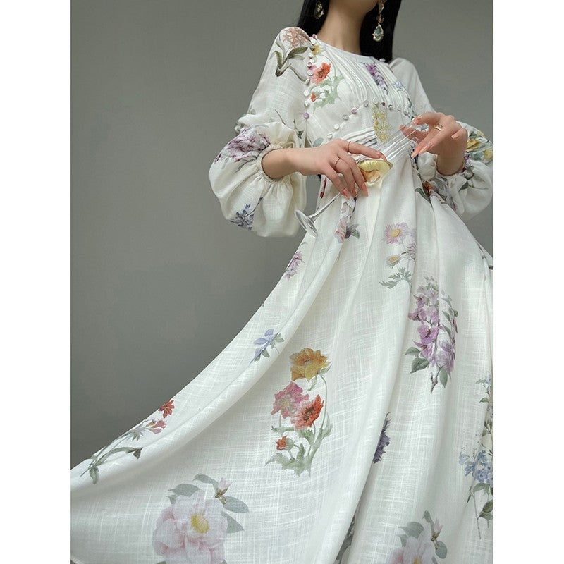 Aconiconi|Ivory Daydream Long Summer Dress