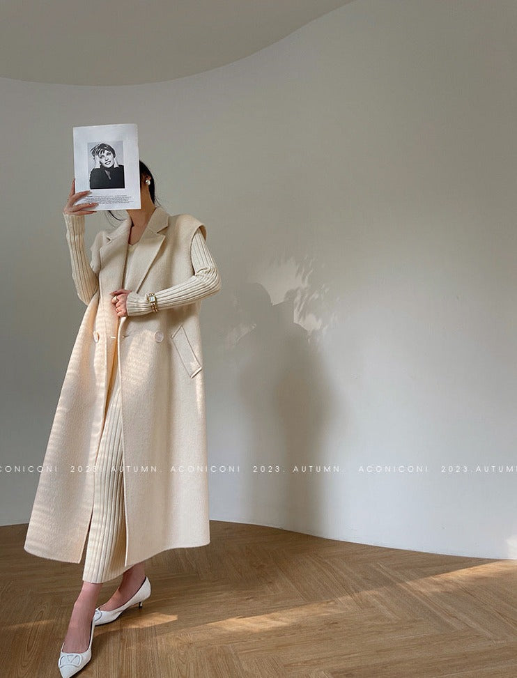 Aconiconi|Fench long Wool Coat