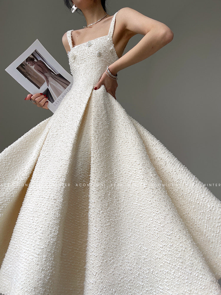 Aconiconi|Winter Night Moon Elegant Dress