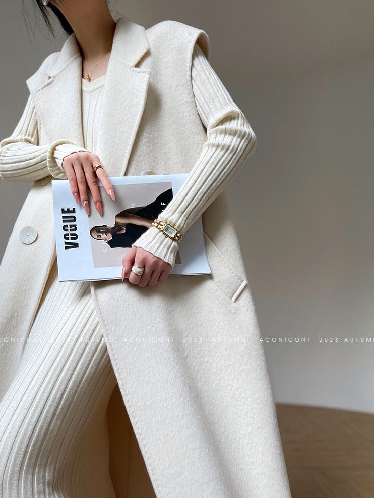 Aconiconi|Fench long Wool Coat