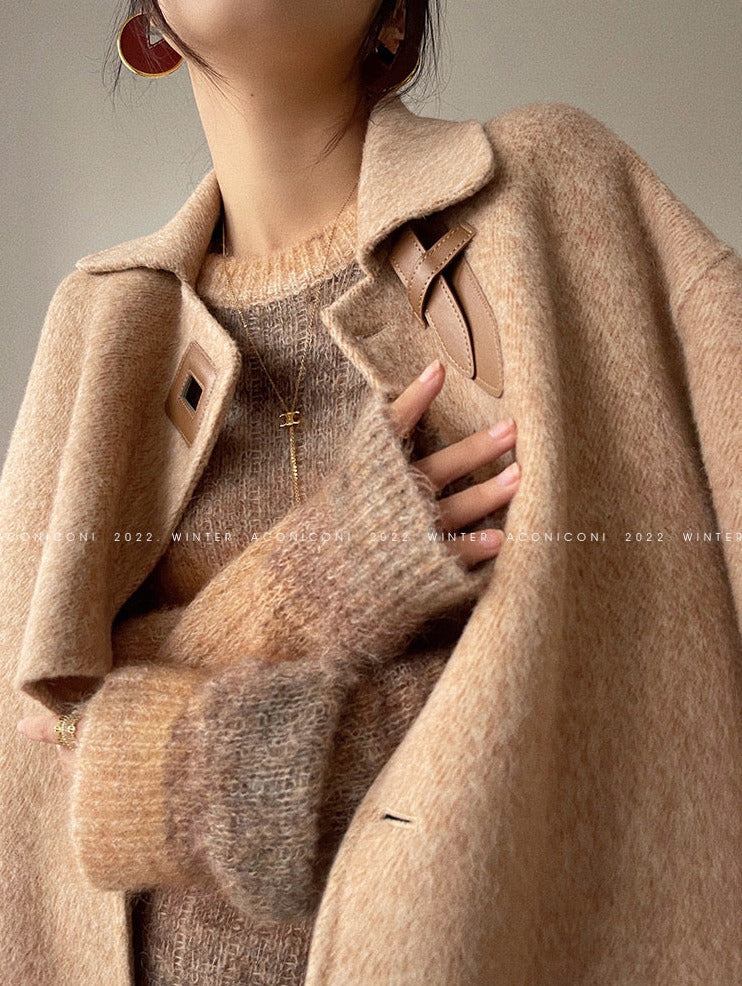 Aconiconi|Retro 100% Wool Coat
