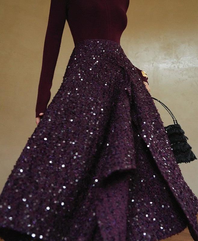 LE VENT & TES AILES | Galaxy Dreamer Tweed Sequined Skirt