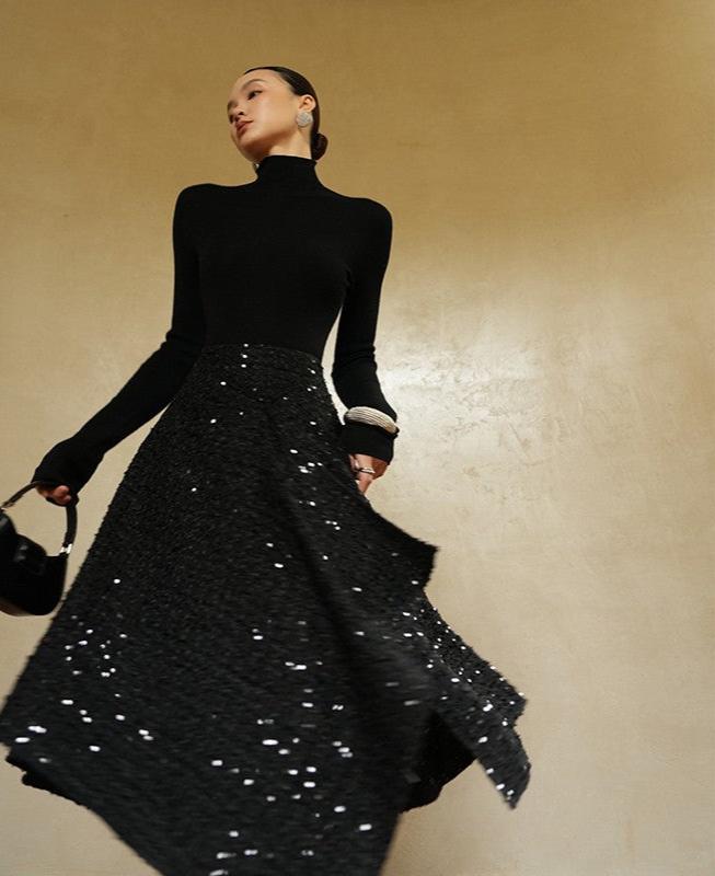 LE VENT & TES AILES | Galaxy Dreamer Tweed Sequined Skirt