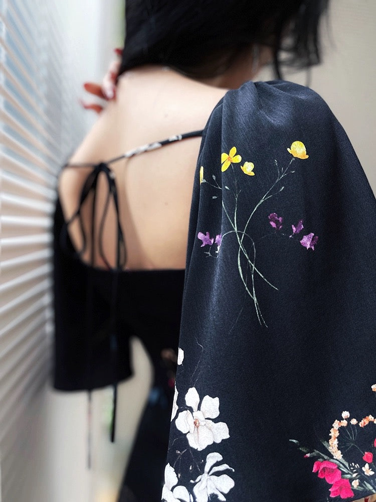 Aconiconi|Retro Romance Lace Black Dress