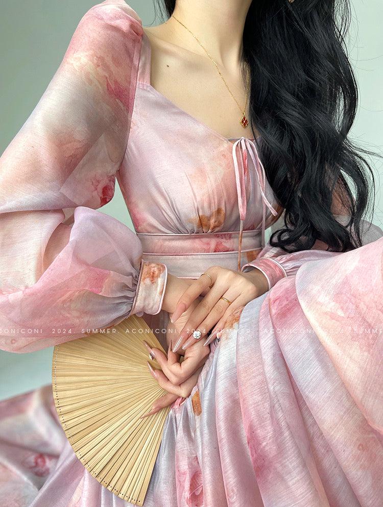 Aconiconi|Enchanted Rose Retro Dress