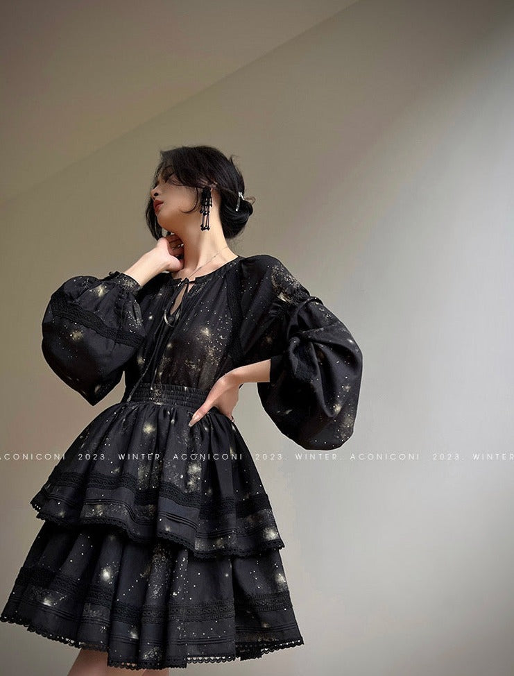 Aconiconi|Moon Shadow Camellia Skirt Suit