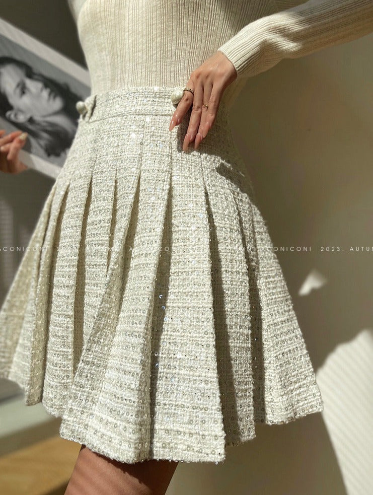 Aconiconi|Yueluo Suit Sequin Tweed Set