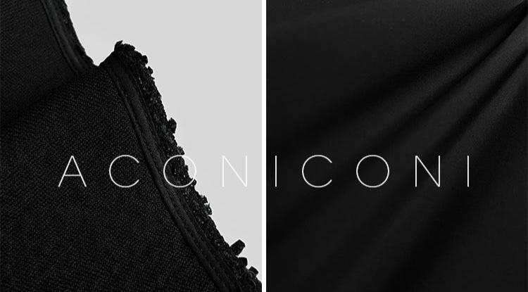 Aconiconi|Winter Night Moon Elegant Dress
