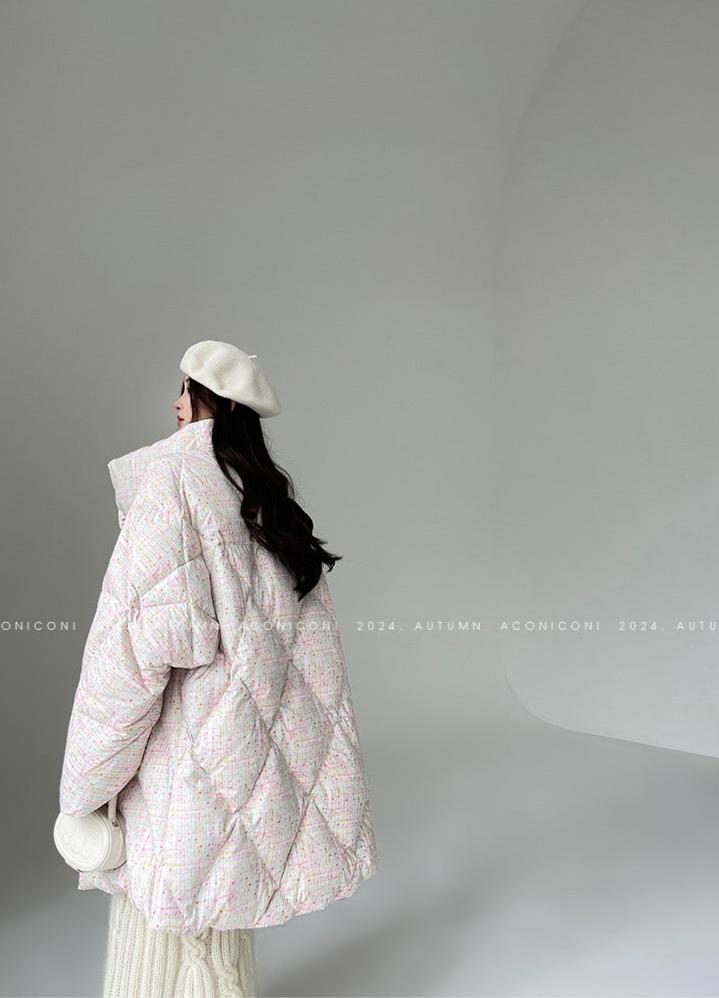 Aconiconi|Colorful White Puff Cloud Coat