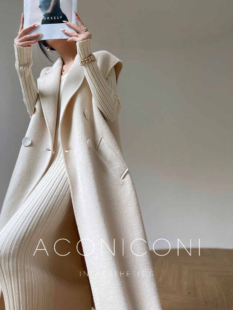 Aconiconi|Fench long Wool Coat