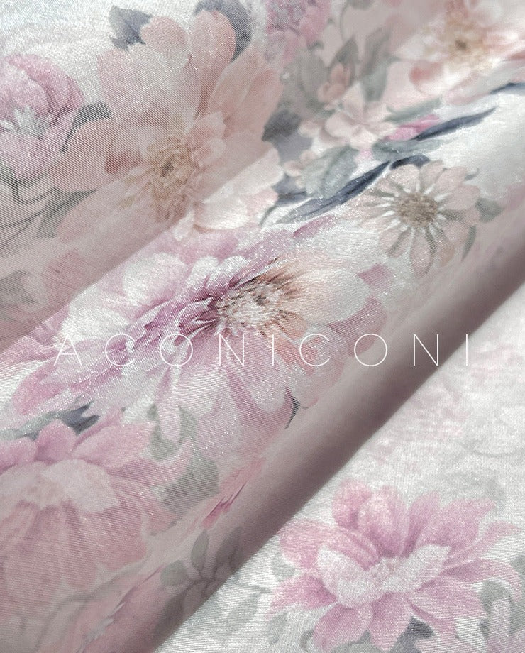 Aconiconi|Spring Flower Long Feminine Dress