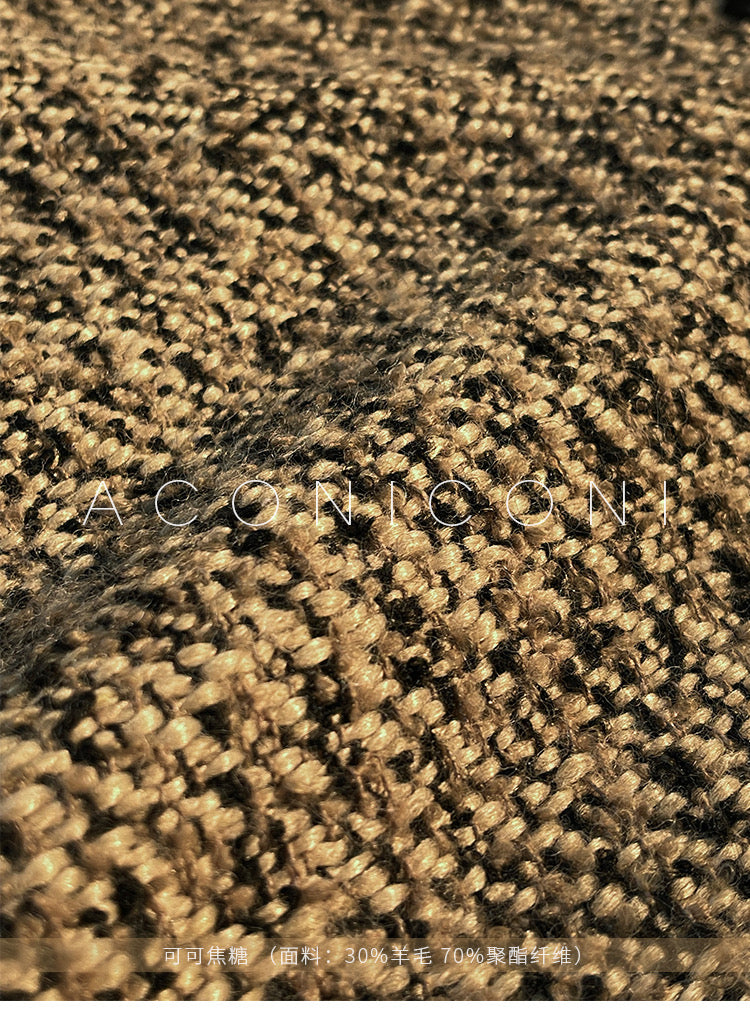 Aconiconi|Coco Caramel Wool Tweed Skirt Suit