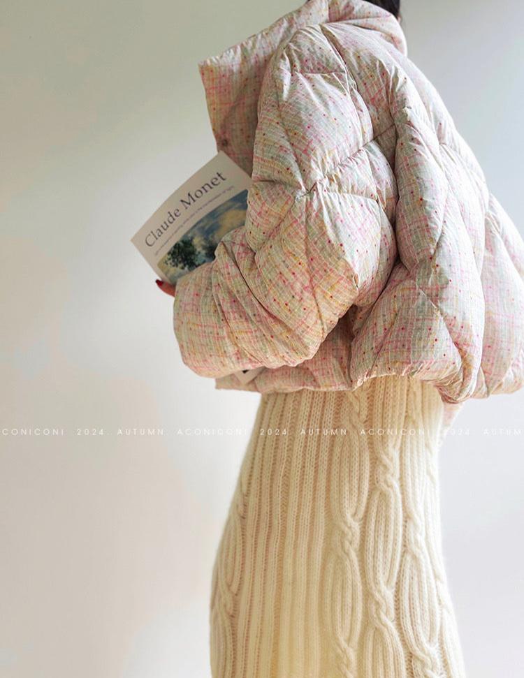 Aconiconi|Colorful White Puff Cloud Coat