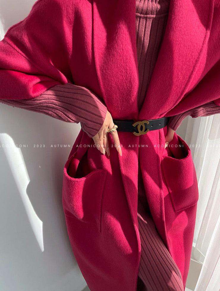 Aconiconi | Ebony 100% Australian wool double-sided winter coat