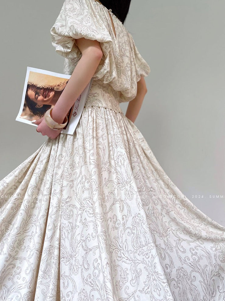 Aconiconi|Lila Luxe Retro Style Summer Dress