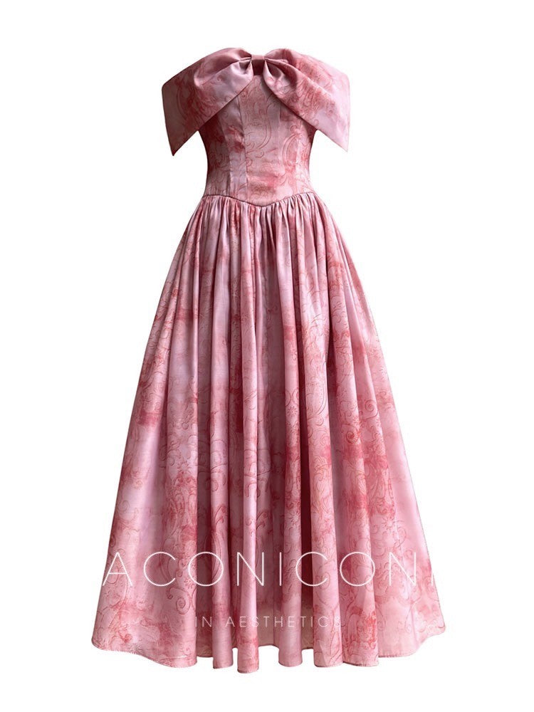 Aconiconi|Blossom Belle Princess Style Off-Shoulder dress