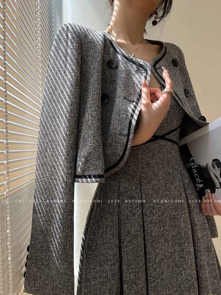 Aconiconi|Kawashima Girl Elegant Temperament Dress Suit Sling Long Dress