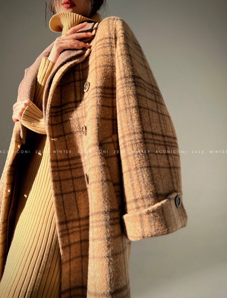 Aconiconi|Yamano Plaid Winter Coat