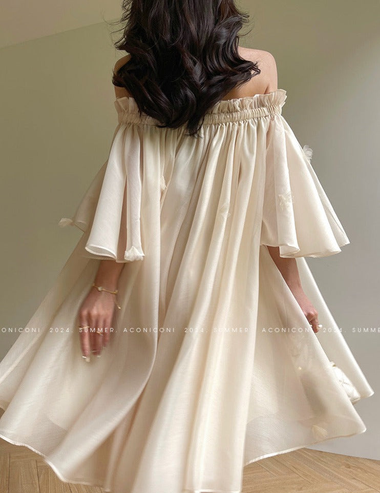 Aconiconi|Magnolia Off-Shoulder Fairy Dress
