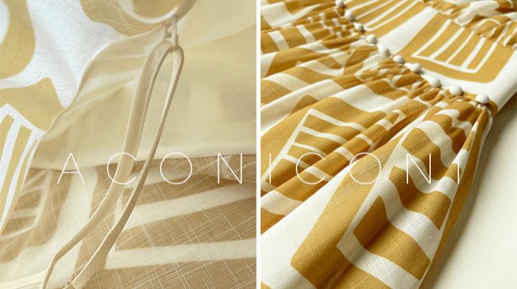 Aconiconi|Opal Dusk V-neck Temperament Dress