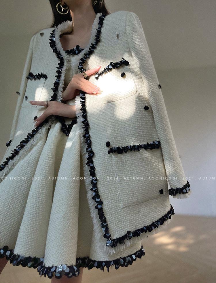 Aconiconi|Midnight Bloom Wool Dress Suit