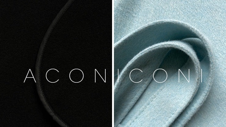 Aconiconi|Dark Night & Sea Waves Double-Sided Wool Coat