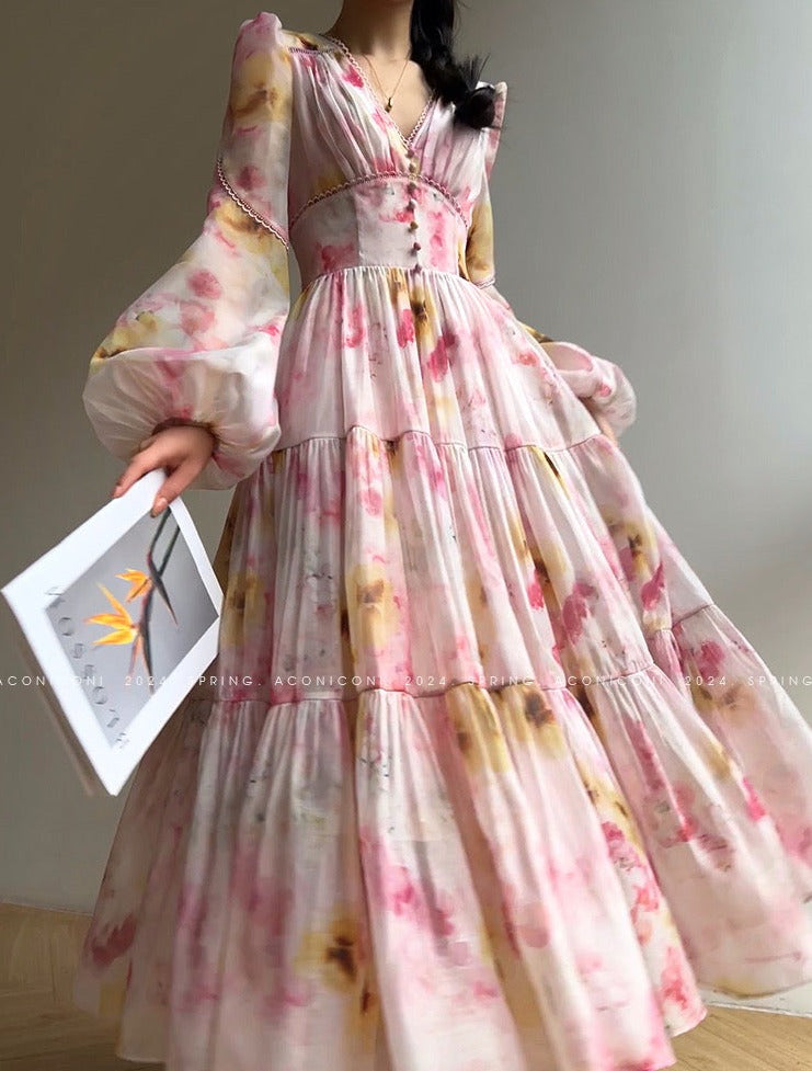 Aconiconi|Yutang High-End Flowy Dress