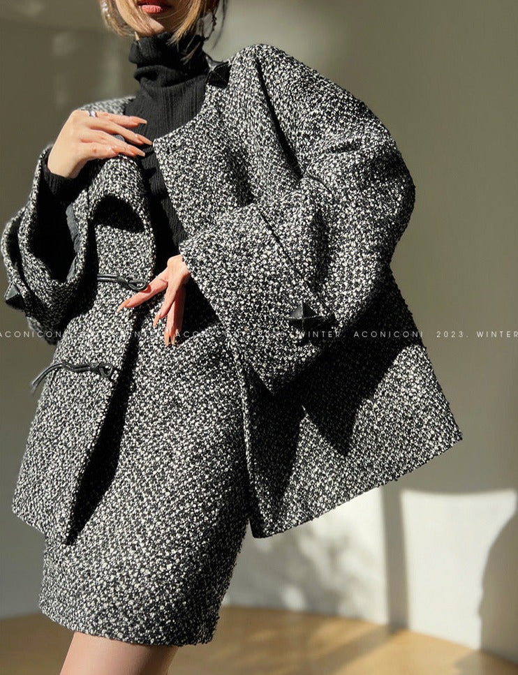 Aconiconi|Secret Fragrance Tweed wool Skirt Suit