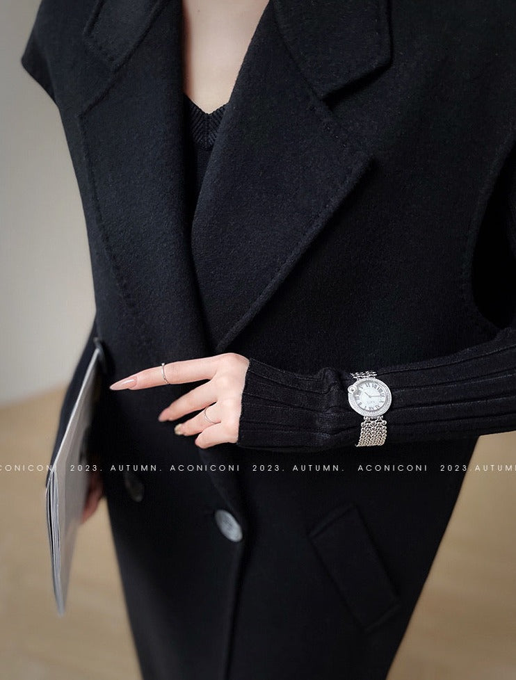 Aconiconi|Fench long Wool Coat