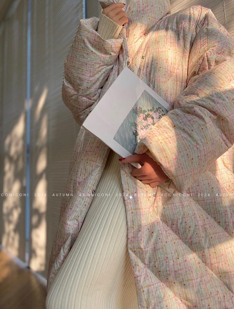Aconiconi|Colorful White Puff Cloud Coat