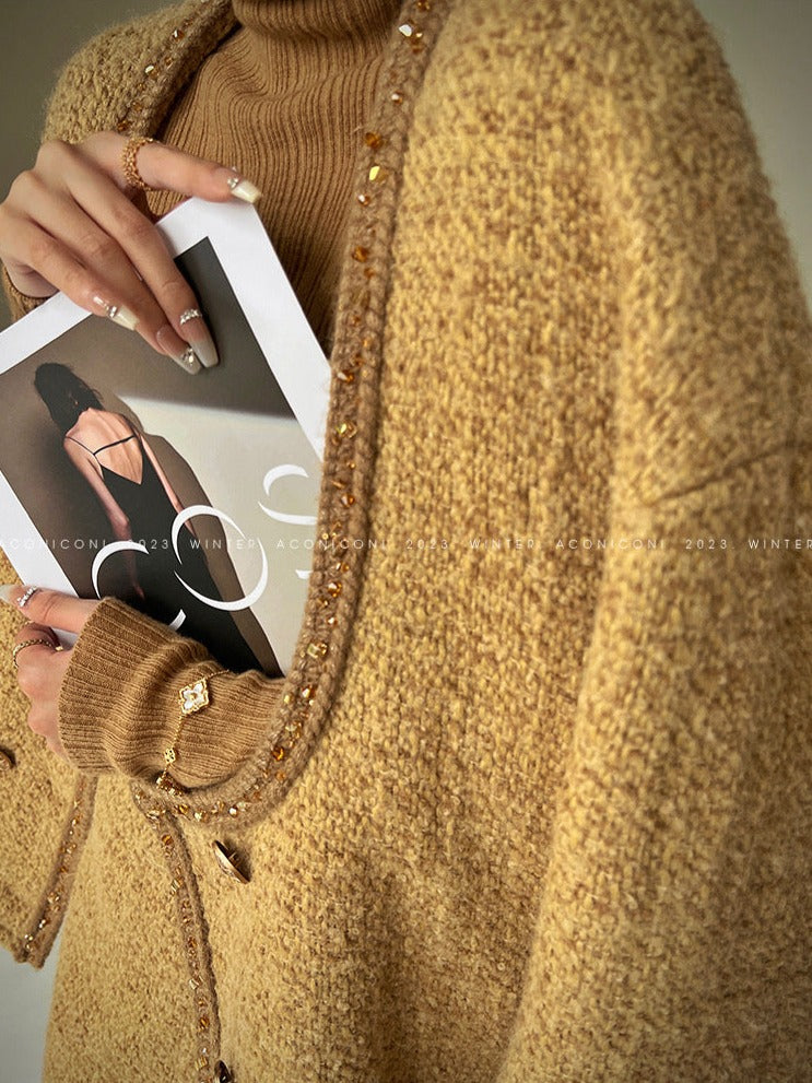 Aconiconi|Brownie Autumn Wool Retro Skirt Suit