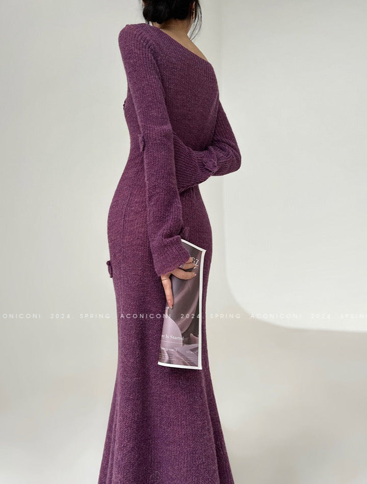 Aconiconi|Alocasia Knitted Long Dress