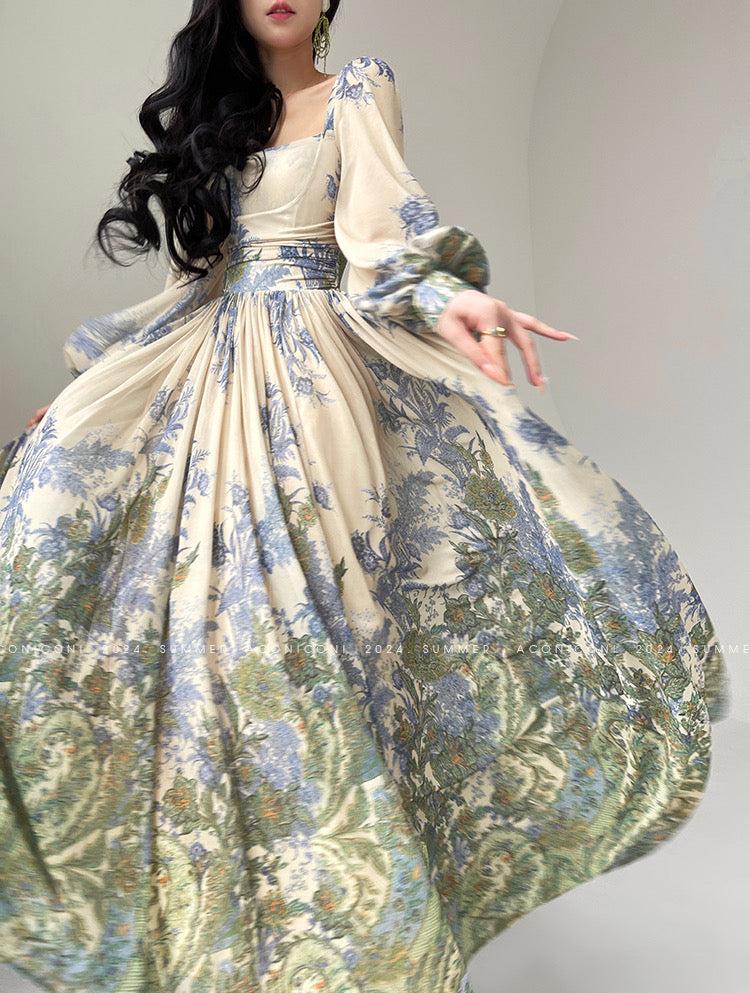 Aconiconi|Tulle Treasure Long Sleeve Long Summer Dress