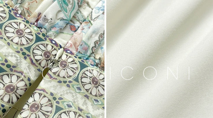 Aconiconi|Eden Floating Retro Floral Bohemian Dress