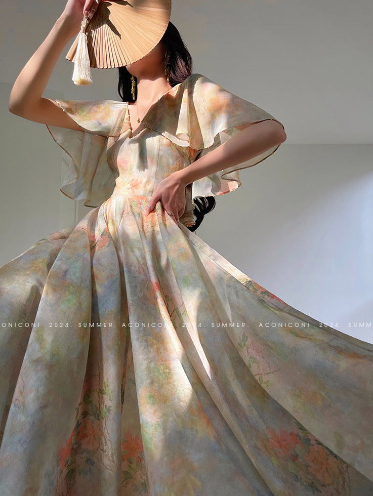 Aconiconi|Palace Garden Summer Long Dress