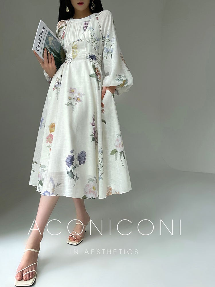 Aconiconi|Ivory Daydream Long Summer Dress