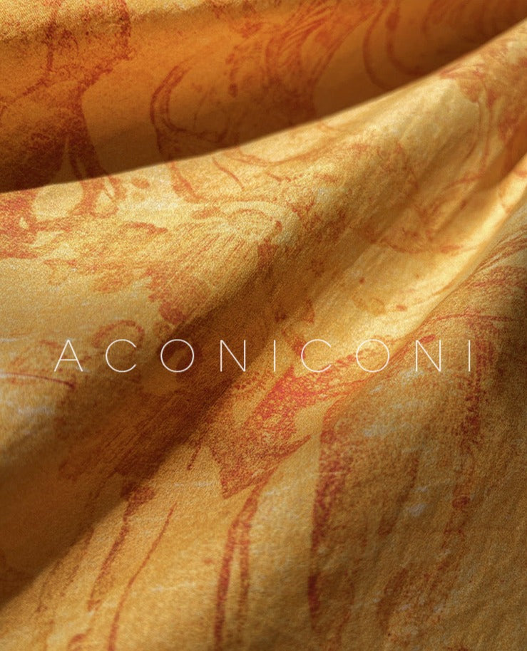 Aconiconi|Late Summer Dusk Slim Waist Dress