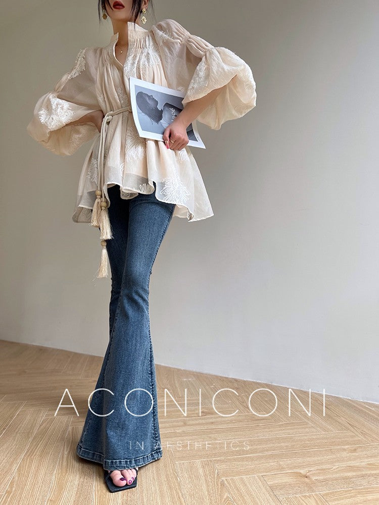 Aconiconi|Matsuno Brown Sugar Embroidery Exquisite Dress