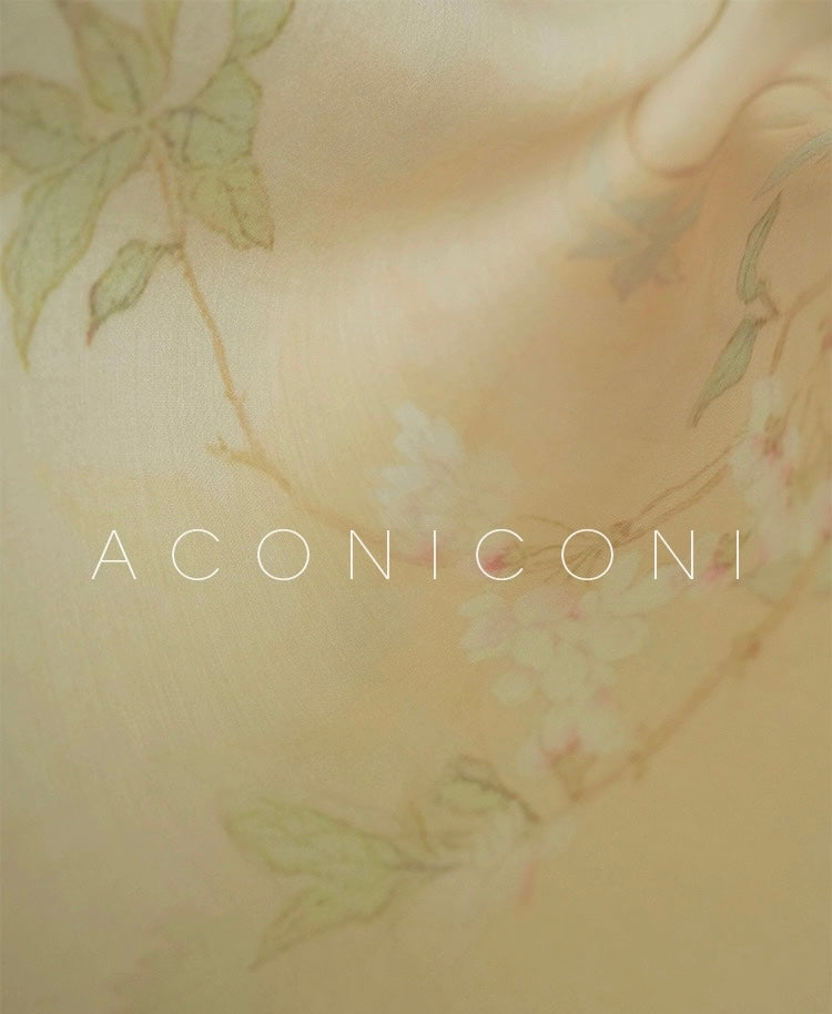 Aconiconi | Soft Sunrise Elegant Flowy Dress