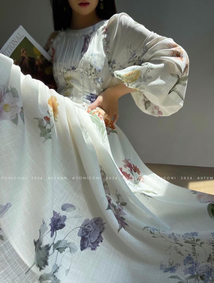 Aconiconi|Ivory Daydream Long Summer Dress