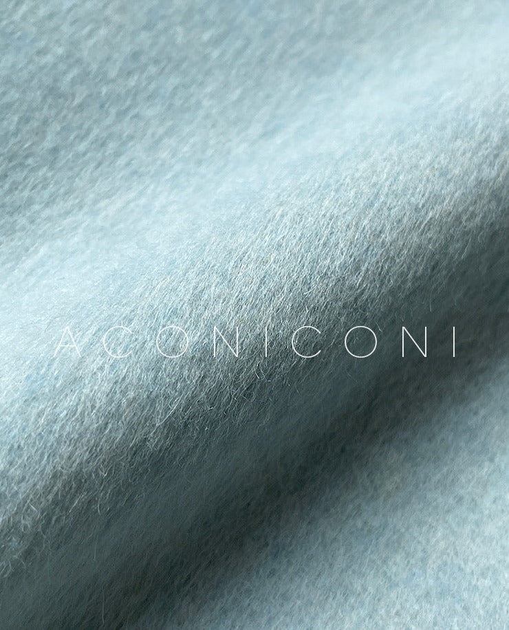 Aconiconi|Dark Night & Sea Waves Double-Sided Wool Coat