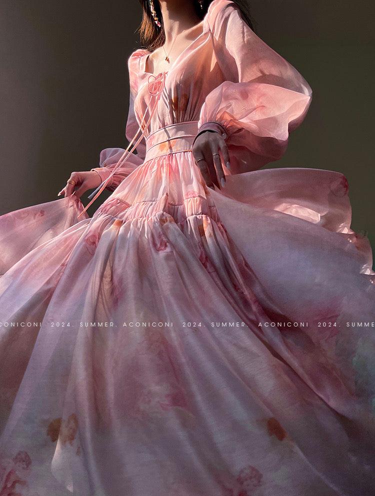 Aconiconi|Enchanted Rose Retro Dress