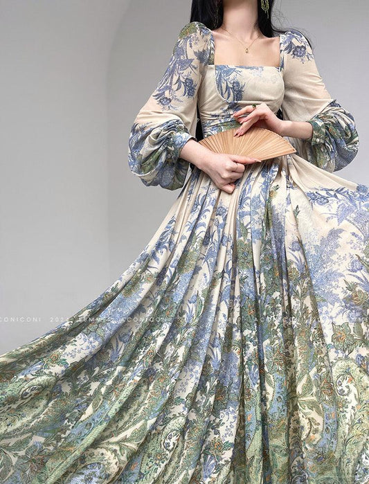 Aconiconi|Tulle Treasure Long Sleeve Long Summer Dress