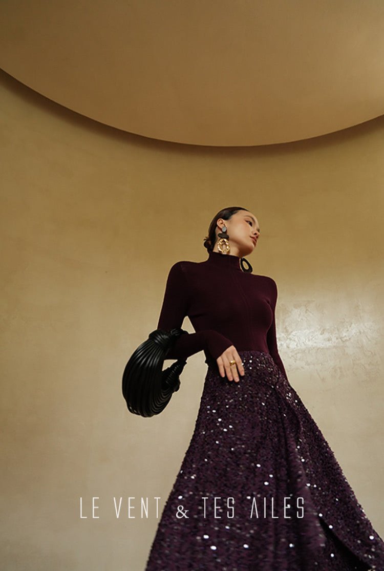 LE VENT & TES AILES | Galaxy Dreamer Tweed Sequined Skirt