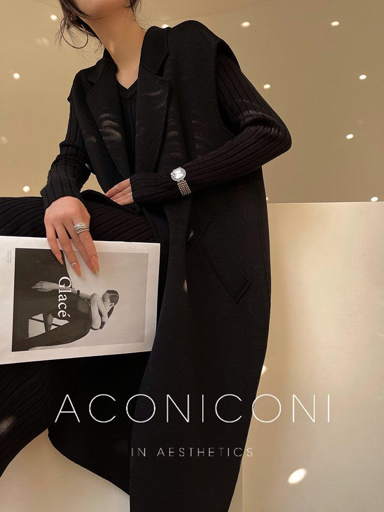 Aconiconi|Fench long Wool Coat